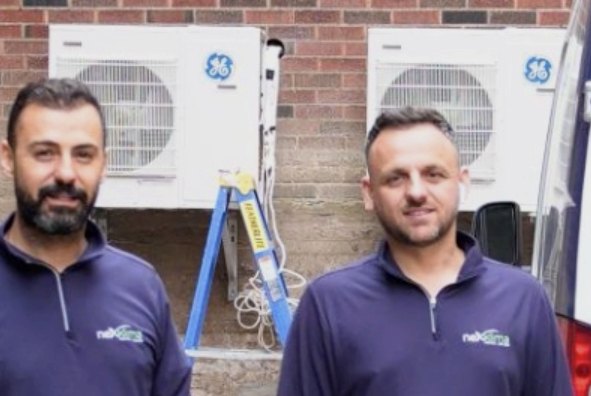 Nexklima commercial HVAC technicians on site